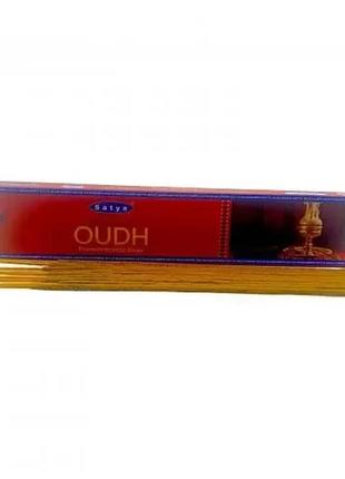 Благовонія arabian oudh premium incence sticks (satya) пилкові пахощі 15 гр. 12 шт/уп