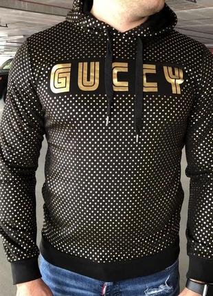 Худи gucci sweathirt golden stars black