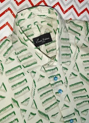 😉1+1=3 брендовая плотная рубашка с длинным рукавом хлопок classic fashion, размер 42 - 445 фото