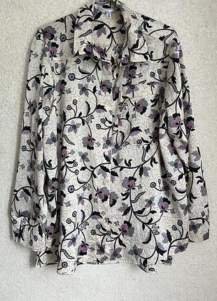 Аиласная рубашка в пижамном стиле xl