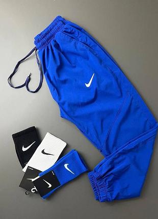 Джоггеры nike свободного кроя на резинках брюки из плащёвки на высокой посадке стильные найк спортивные черные серые синие