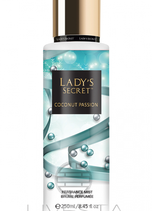 Женский парфюмированный спрей-мист для тела lady’s secret coconut passion, 250 мл