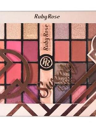 Палетка теней для век 32 оттенка ruby rose eyeshadow palette sweety eyes