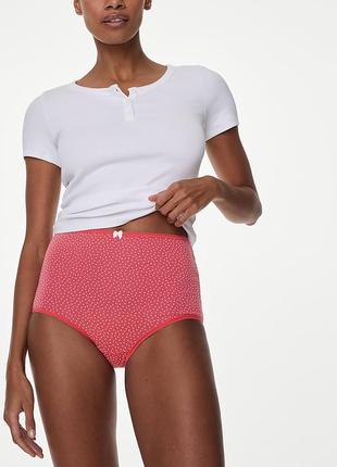 Набор женских трусов 5 штук marks & spencer хлопок р-р 16,18,20,22 трусы full briefs2 фото