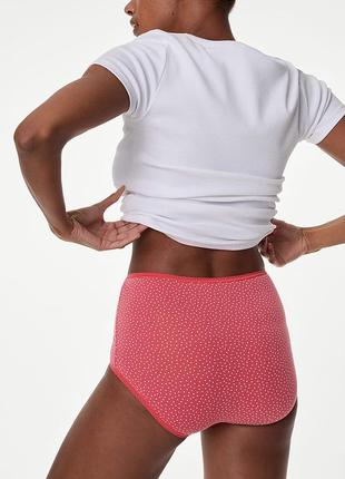 Набор женских трусов 5 штук marks & spencer хлопок р-р 16,18,20,22 трусы full briefs4 фото