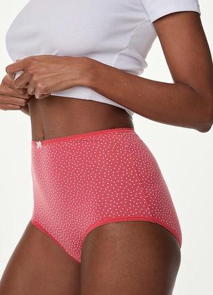 Набор женских трусов 5 штук marks & spencer хлопок р-р 16,18,20,22 трусы full briefs3 фото