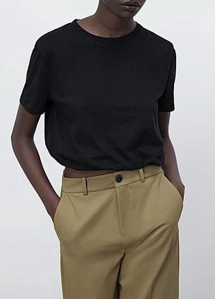 Новая черная футболка zara новая черная футболка кроп топ зара zara