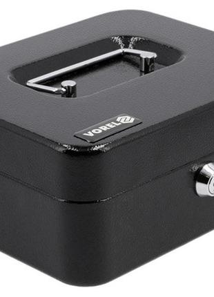 Скринька для грошей з замком (2 ключі) vorel чорна, 200х 160х 90 мм vorel-78622