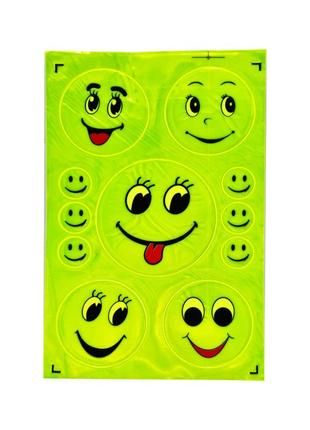 Наклейка светоотражающая "смайл" 134sp 11 штук