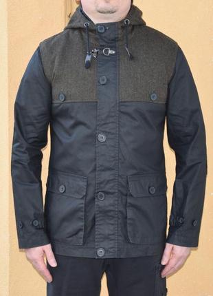 Куртка з капюшоном asylum robbie tweed hooded jacket (wax barbour effect)
