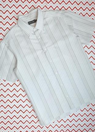 😉1+1=3 стильная белая рубашка рубашка с коротким рукавом marks&amp;spencer, размер 44 - 468 фото