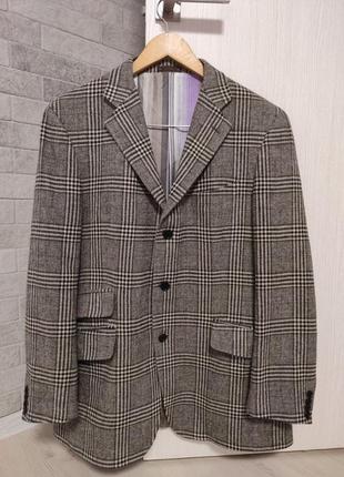 Піджак, блейзер etro milano, розмір 54, клітинка