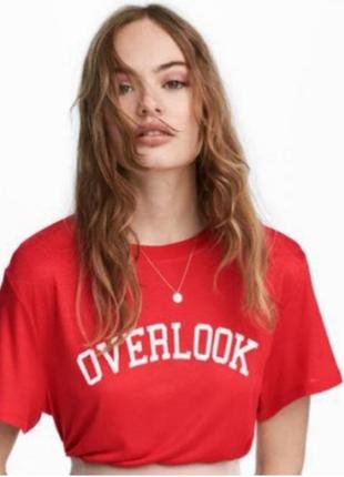 Новий віскозний топ h&m футболка віскоза топ принт overlook
