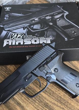 Дитячий металевий пістолет sig sauer p226 для 6 мм куль vigor airsoft gun || kilomert+