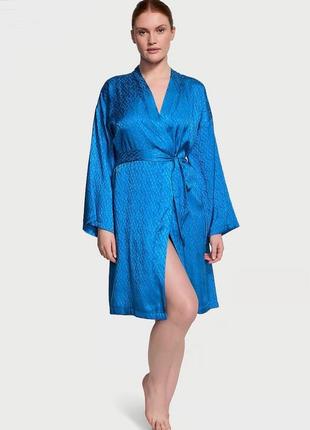 Сатиновий халат victoria’s secret розмір xs/s. вікторія сікрет