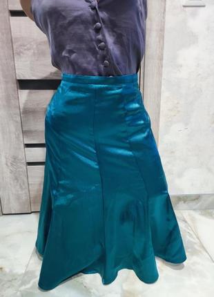 Спідниця зелена атлас orsay