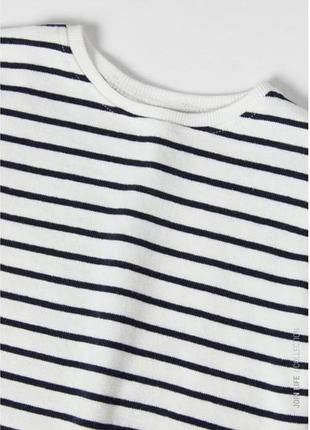 Тільняшка реглан лонгслів кофта у смужку zara тільник 5