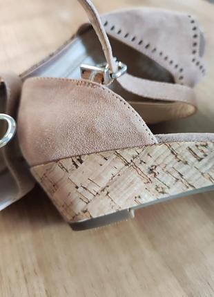 Еспадрильї босоніжки на платформі сандалі бежеві пудрові3 фото