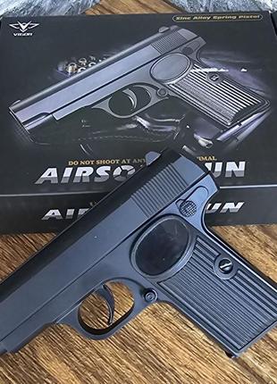 Дитячий ігровий металевий пістолет zm-06 для 6 мм куль vigor airsoft gun || kilomert+