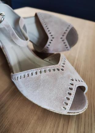 Еспадрильї босоніжки на платформі сандалі бежеві пудрові6 фото