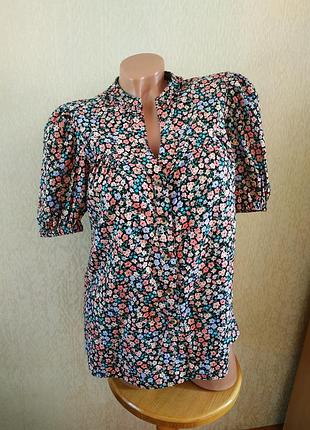 Рубашка/блуза в цветы/хлопок