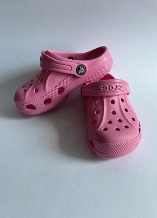 Нові дитячі сабо крокси для дівчинки від crocs оригінал2 фото