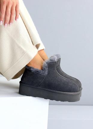 Женские угги натуральная замша голубые, графит,мокко,черный,шоколад