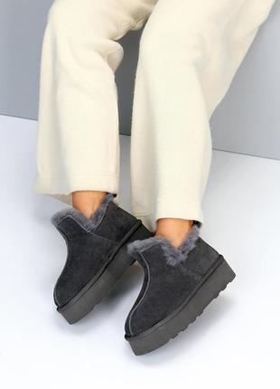 Женские угги натуральная замша голубые, графит,мокко,черный,шоколад