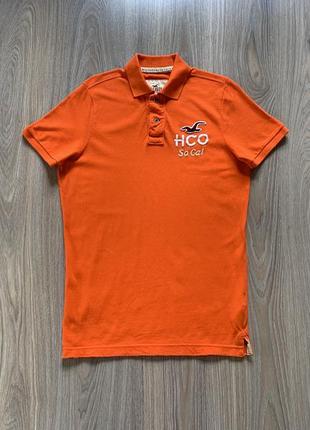 Чоловіча бавовняна поло футболка з нашивкою hollister