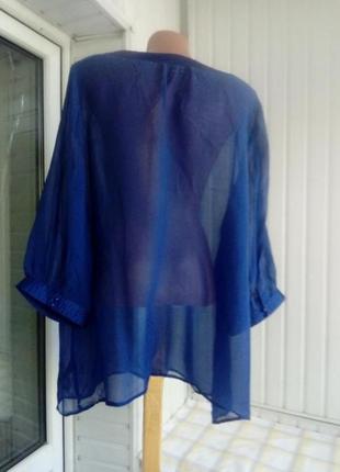 Шелковая красивая блуза  большого размера батал шелк100%3 фото