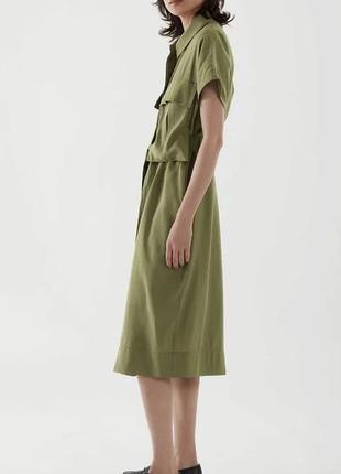 Нова.сукня сорочка cos belted utility dress khaki оригінал. зі свіжих колекцій  size eur 44 79% mod5 фото