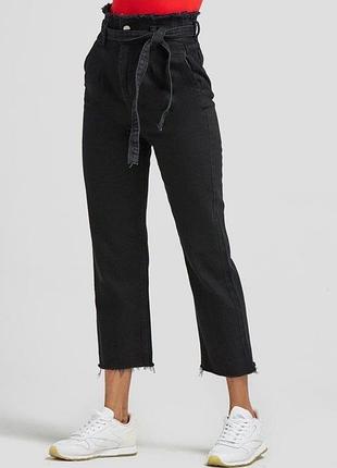 Джинси з поясом з необромленим низом(код товара 2.07.24)