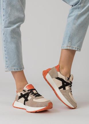 Турецкие спортивные замшевые кроссовки, классические на высокой белой подошве и платформе 1011тz-а