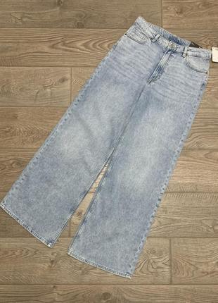 Стильные джинсы h&m wide high waist р. 14/42/xl