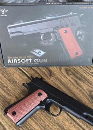 Дитячий металевий colt для 6 мм пластикових куль vigor airsoft gun || kilomert+2 фото