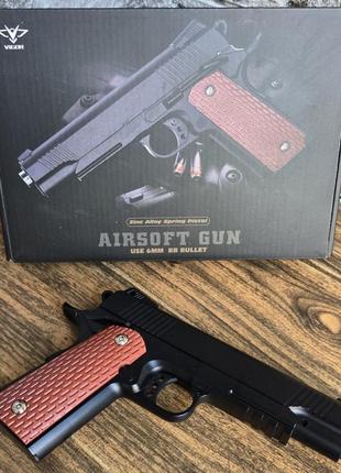 Дитячий металевий colt для 6 мм пластикових куль vigor airsoft gun || kilomert+5 фото