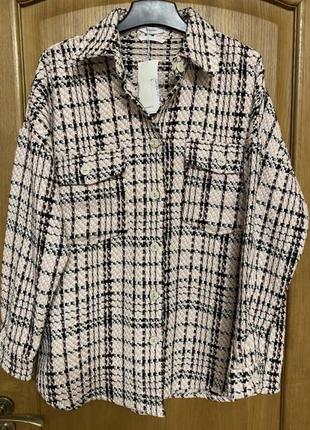 Нова класна твідова сорочка оверсайз 50-54 р