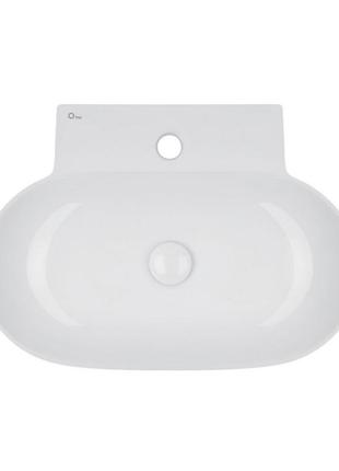Раковина qtap cardinal 565х400х130 white с донным клапаном qt0411k177w