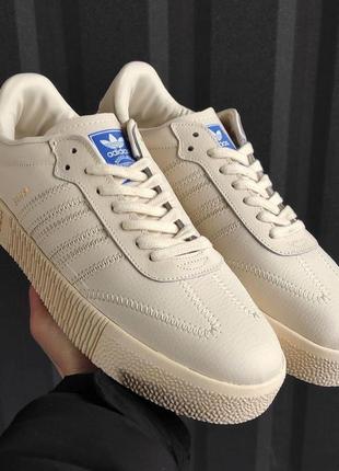Жіночі кросівки кеди adidas samba all cream