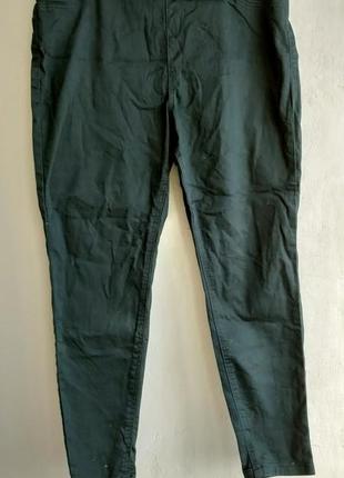 Чорно зелены джегінси, джинси 7/8 marks & spencer 16 р