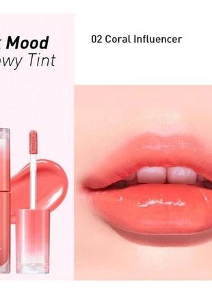 Тінти для губ peripera ink mood glowy tint оригінал!3 фото