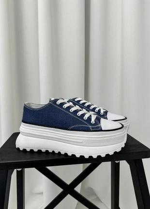 Сині кеди на платформі