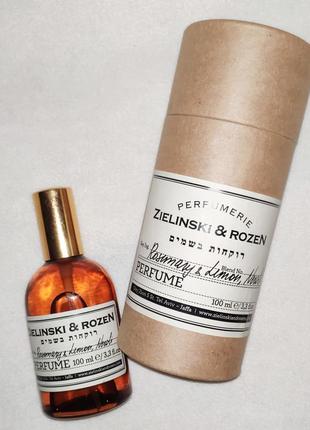 Стійкі шлейфові парфуми унісекс zielinski & rozen rosemary & lemon, neroli1 фото