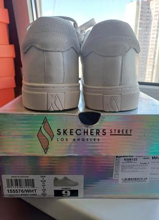 Кеди низькі skechers side street 155576 wht розміри 36,39,41 оригінал9 фото