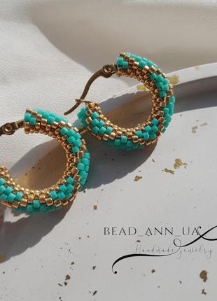 Серьги из японского бисера