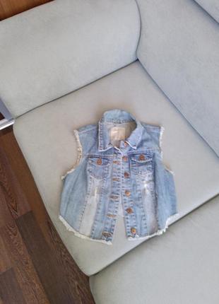 Жилетка, джинсовая denim co, жилет