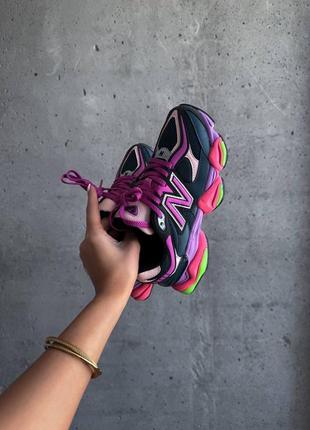 33 кольори🌈 женские кроссовки в стиле new balance 9060158биленс / демисезонные / летние, осенние / замша, кожа, текстиль / черные, белые, серые, розовые