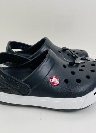 Крокс крокбенд клог ii чёрні дитячі crocs crocband ii clog kids black/white9 фото