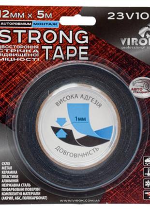 Стрічка автомобільна 2-стороння virok strong tape; 12 мм х 5 м vr-23v102
