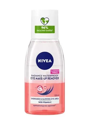 Средство для снятия макияжа с глаз nivea eye make-up remover сияния кожи, 125 мл